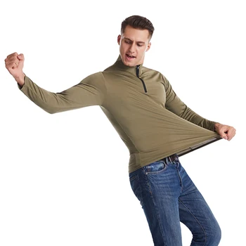 Nové módne pánske T-shirt tvaru dlhým rukávom T-shirt mužov Základnou farbou bežné fitness svalové muži jogging športové tričko mužov