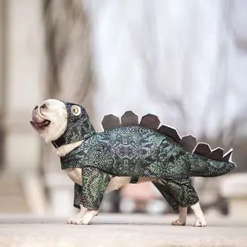 Roztomilý Zábavné Dinosaura Pes Kostýmy Kabát Zime Teplé Oblečenie Pre Malého Psa Mačiatko
