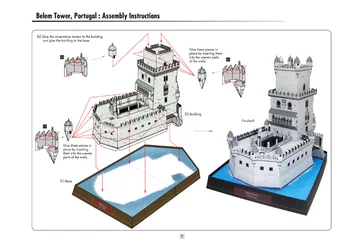 Belem Veža, Portugalsko Craft Papier Model Architektúry 3D DIY Vzdelávania Ručne vyrábané Hračky pre Dospelých Puzzle Hra