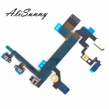 AliSunny 10pcs Power Flex Kábel pre iPhone 5S Stlmenie a Ovládanie Hlasitosti Tlačidlo Na Vypnutie pása S nástrojmi Kovový Držiak, Opravy Dielov