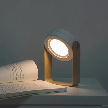 Skladacia Dotyk Stmievateľné Čítanie LED Nočné Svetlo Prenosné Svietidlo Svietidlo USB Nabíjateľné pre Deti detský Darček Dreva Spálňa Lampa
