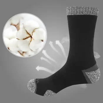 YUEDGE Mužov Knot Hrubé Vankúš, Bavlna Posádky Športové Atletické Turistika Ponožky Zimné Teplé Ponožky Pre Mužov(5 Pair/Balenie)