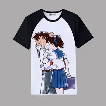 Conan T-shirt Detektív Kudo Shinichi Ukradnuté Kidd Lete Študent Dospelých, detské Oblečenie Voľné Krátke Rukávy