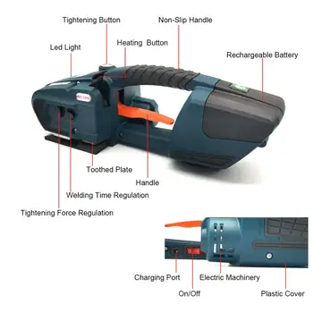 Prenosné Batérie Páskovania Stroj Elektrický Plastových PET PP Pás Strapper Nástroj
