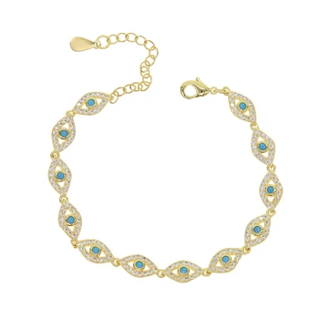 Šťastie Oko Modré korálky Náramok Pre Ženy, Dievča, Šperky, Darčeky Nastaviteľná veľkosť 16+5cm