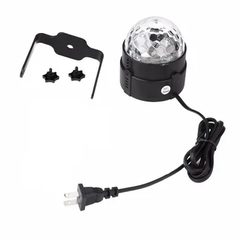 AC110-220V mini Ovládanie Hlasom Fáze lampy Crystal Magic Ball Zvuk Kontrolu Fáze Laser Efekt Svetla Party Disco Club DJ Svetlá