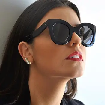 2018 Módne slnečné Okuliare Ženy, Luxusné Značky Dizajnér Retro Slnečné okuliare Žena Nit Odtiene Veľký Rám Štýl Okuliare UV400 739R