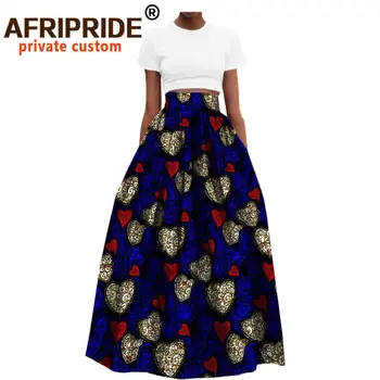 2020 afriky oblečenie členok dĺžka formálne bavlna sukne pre ženy dashiki tlač maxi textílie vosk loptu pestuje AFRIPRIDE A722709