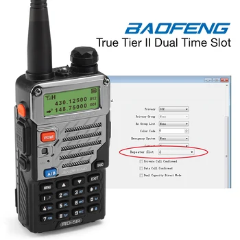 Baofeng RD-5R DMR Tier II VFO Digital Dual Band 136-174/400-470MHz obojsmerné Rádiové Walkie Talkie Ham Vysielač s Reproduktorom