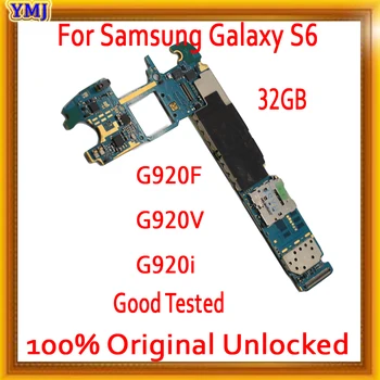 Pôvodné Odomknutý Logic Board Pre Samsung Galaxy S6 G920F G920P G920V G920A G920T G920I základnej Doske Systému Android doprava zadarmo