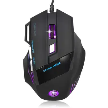 Nová Myš 5500 DPI 7D LED Optické USB Káblové PRO Gaming Mouse Myši Pre PC, Notebook 51218 Hydroizolácie stlmiť Myší