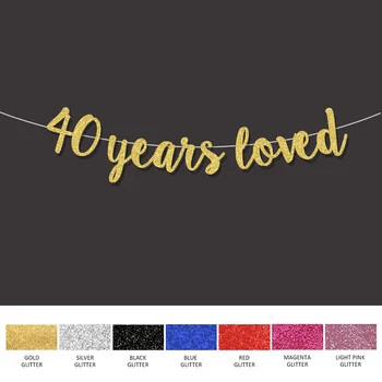 40 rokov miloval banner 40. happy birthday dekorácie pre gold glitter prihlásiť výročie svadby, party decor