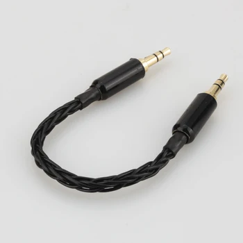 Vysoko Kvalitné Čierna Striebra, Pozlátený 3,5 mm Muža na 3.5 mm Muž Stereo Audio Hifi Audio Kábel Auto AUX Drôt Skok Kábel
