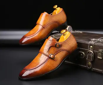 2019 Klasické Krokodíla Vzor Business Ploché Topánky Mužov Dizajnér Formálne Šaty, Kožené Topánky pánske Mokasíny Vianočný Večierok Topánky