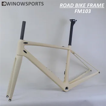 Winowsports lacné Uhlíka Cestnej Bike Rám FM103 Veľkosť 56 CM vlastnú farbu maľby BSA Závit stredová požičovňa uhlíka frameset