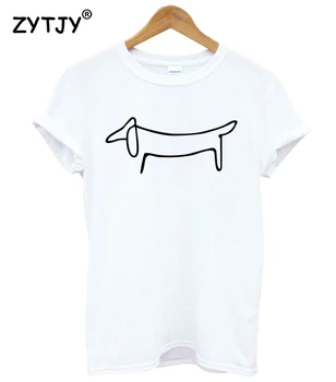 Jednoduché Jazvečík Pes Vytlačiť Ženy Tričko Bavlna Bežné Vtipné Tričko Pre Dievča Top Tee Lumbálna Tumblr Kvapka Loď HH-66