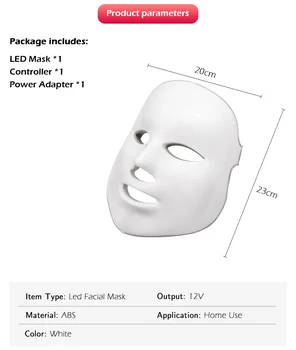 7 Farby Svetla Led Pleťová Maska Kórejský Fotón Led Terapia Masku Na Tvár Stroj Mieste Akné Odstránenie Terapia Beauty Starostlivosť O Pleť Nástroj
