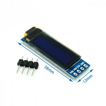 10PCS/VEĽA 0.91 palcový 12832 biela a modrá farebná 128X32 OLED LCD LED Display modul 0.91
