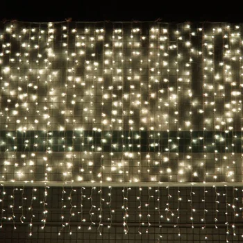Vianočné Dekorácie pre Domov 3*3 m 300leds Opony String Svetlo Led Girlandy Vianočné Ozdoby Rozprávkových Svetiel EÚ 220V