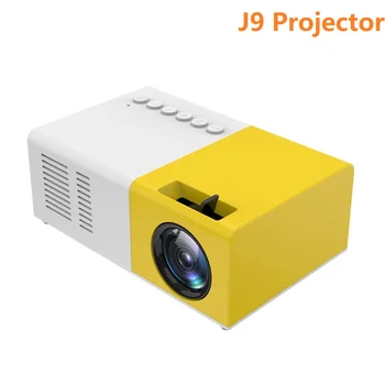 J9 Prenosný Mini Projektor 1080P Mini Domov Projektor AV, USB, SD TF Karty, USB Prenosné Vreckové Beamer S Telefónom PK YG300