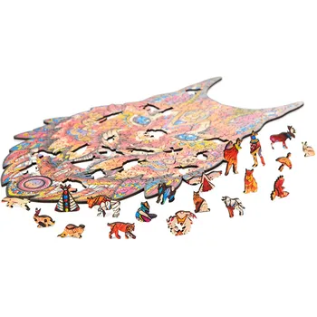 110/130/152 ks Obrázok Jigsaw Puzzle Bobcats vzor Drevené Puzzle Unikátny Zvierat Tvar Darček pre Dospelých, Deti лобзик электрический