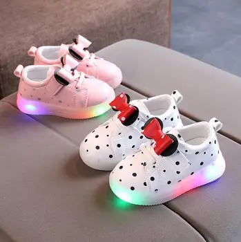 Disney detské Svetelný Tenisky pre Deti, Dievčatá LED Svietiace Topánky Roztomilý Čela Minnie Mouse Dievčatá Tenisky 1 2 3 4 5 6 rokov