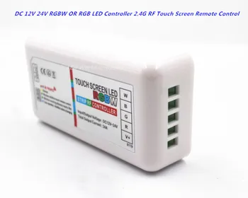 DC 12V 24V RGBW / RGB LED Controler Dotykový Displej 2.4 G DC12-24V 18A Diaľkový ovládač Kanál Pre RGB / RGBW Pásy