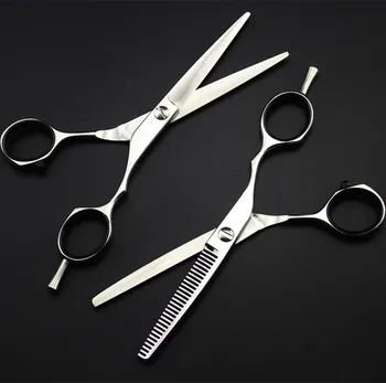 Profesionálne japonsko 440c 5.5& 6&6.5 palcový vlasy nožnice salon rezanie holič makas účes rednutie kadernícke nožnice na plech nožnice