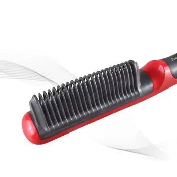 HQT-908B Hair Straightener Odolné Elektrické Rovné Vlasy Prečesať Kefou LCD Vyhrievané Keramické Narovnanie Vlasov Kefa EÚ Plug