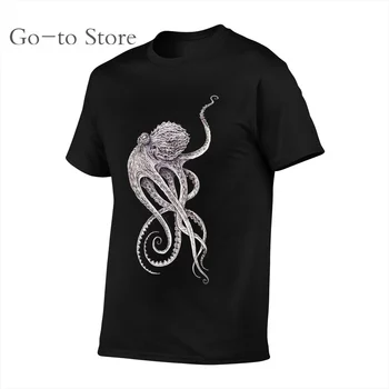Elegantné Octopus Steampunk Osobné Krátke Otec Deň Dar Zrazeniny medzi nami grafické tričko pre mužov 2020
