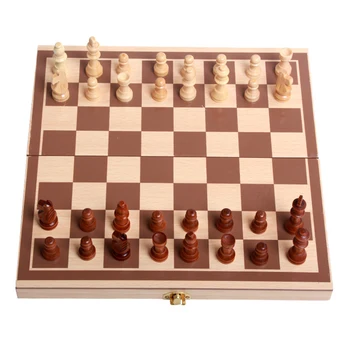 Šach Drevený Šach Hra Backgammon Dáma Krytý Cestovné Šachy Drevené Skladacie Šachovnici Šachové Figúrky Chessman Dosková Hra