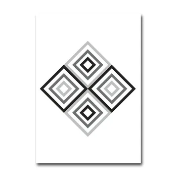Maliarske plátno Minimalizmus Geometrické Útvary Abecedy obrázok Plagátu Čierne a Biele Tapety Výzdoba Domov Tlač Remesiel Obrázky