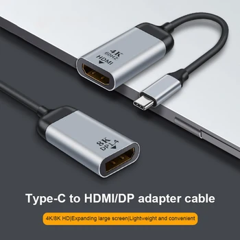 Typ-C-HDMI HD TV Adaptér Prevodník USB-C 4K Adaptér pre PC, Notebook, Tablet, Telefón, Plug and Play, Stabilný Prenos Signálu