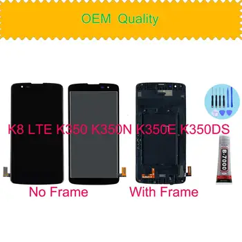 Pôvodný Pre LG K8 LTE K350 K350N K350E K350DS LCD Displej s Dotykovým displejom Digitalizátorom. S montážou rámu