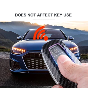 ABS Uhlíkových Vlákien Vzoru Kľúča Vozidla Prípade Kryt, Taška Na Audi A6 C8 A7 A8 Q8 2019 2018 Auto Auto Príslušenstvo, Chránené Držiteľ Shell