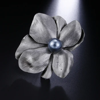 Vintage Pôvodné Veľké Pearl Flower Brošňa Pre Ženy 2019 Klasické Retro Pôvodné Brošňa Kolíky Rastlín Šperky Veľkoobchod