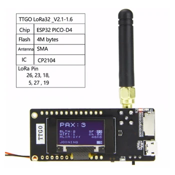 TTGO LoRa32 V2.1 ESP32 Bluetooth, WIFI Bezdrôtový Modul 433Mhz 0.96 Palcový Bluetooth, Wifi Bezdrôtový Modul SMA IP5306
