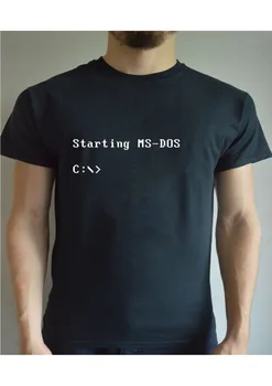 Vtipné Vytlačené T Tričko Ms Dos Pohode Pc Retro Geek Narodeninám Najnovšie 2019 T Shirt Mužov Tričko Funny T-Shirt Mužov Vlastné Tees