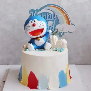 Doraemon Tortu Vňaťou Narodeninovú Tortu Dekorácie, Party, Svadba Dezert Dekorácie Domova Miniatúrne Cartoon Figúrky Ozdoby