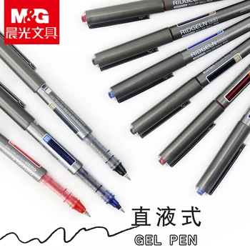 6/12PCS M&G Elegantné Direct-tekutiny-valec Pera 0,5 mm ARP50102 Bullet Carbon Black Gélové Pero Rýchlo sa odparujúci Pero Podnikania