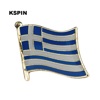 Grécka vlajka pin klopě pin odznak 10pcs veľa Brošňa Ikony KS-0191