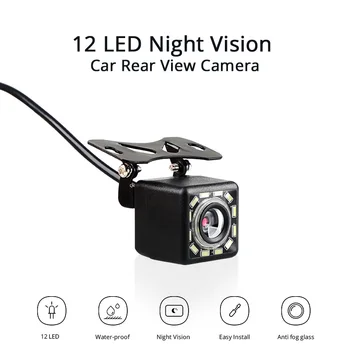 Auto parkovacia Kamera 4 LED pre Nočné Videnie Cúvaní Auto Parkovanie Monitor CCD Vodotesná 170 Stupeň HD Video