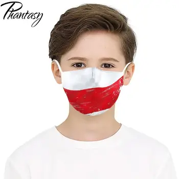 Fantazie Izrael Poľsko Kanada Francúzsko Národné Vlajky Vytlačené Deti Tvár Textílie Maska Umývateľný Opakovane Deti Masky Rýchle Dodanie