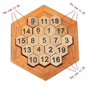 Vtipné Geometrický Tvar, Počet Puzzle Deti Drevené Číselné Rady Matematické Hry Začiatku Vzdelávacieho Drevené Hračky Darček