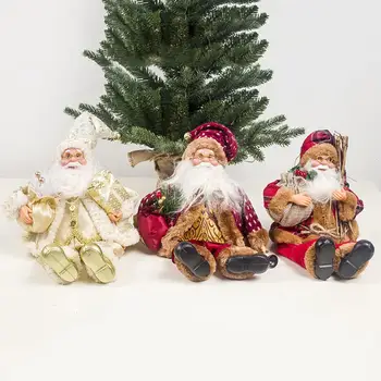 Šťastné A Veselé Vianoce, Santa Claus Sedí Bábika Textílie Vianočné Bábika Vianočné Dekorácie Deti Bábika Deti Dar Pre Dom Ornament