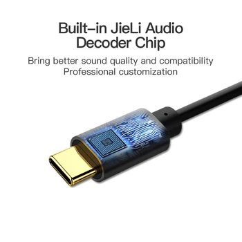 Vencie Typ-C 3,5 mm Headset Mikrofón, Adaptér USB 3.1 Typu C, USB-C muža na 3.5 Žena AUX audio kábel pre Xiao 6 Letv 2 pro2 max