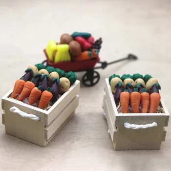 Domček pre bábiky Miniatúrne Zeleniny s Rámom Simulačný Model Predstierať, že Hrať Hračky falošné zeleniny, reštaurácia HOBBY hračky pre deti,