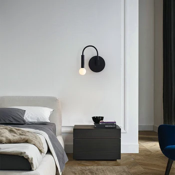 Nordic LED Nástenné Svietidlá Vnútorné Obývacia Izba, Spálňa, Nočné Svetlá na Čítanie Uličkou Nástenné Svietidlá E27 5W LED Dekorácie osvetlenie