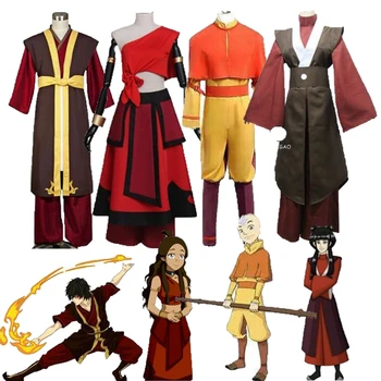 Film Avatar Posledný Airbender Avatar Aang cosplay kostým Jednotné Katara Halloween kostýmy pre dospelých, môžete zákazku
