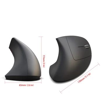 Nové Vertikálne bezdrôtová myš wireless mouse nabíjateľná počítačová myš ergonomický tichý Mini počítača, myš pre notebook